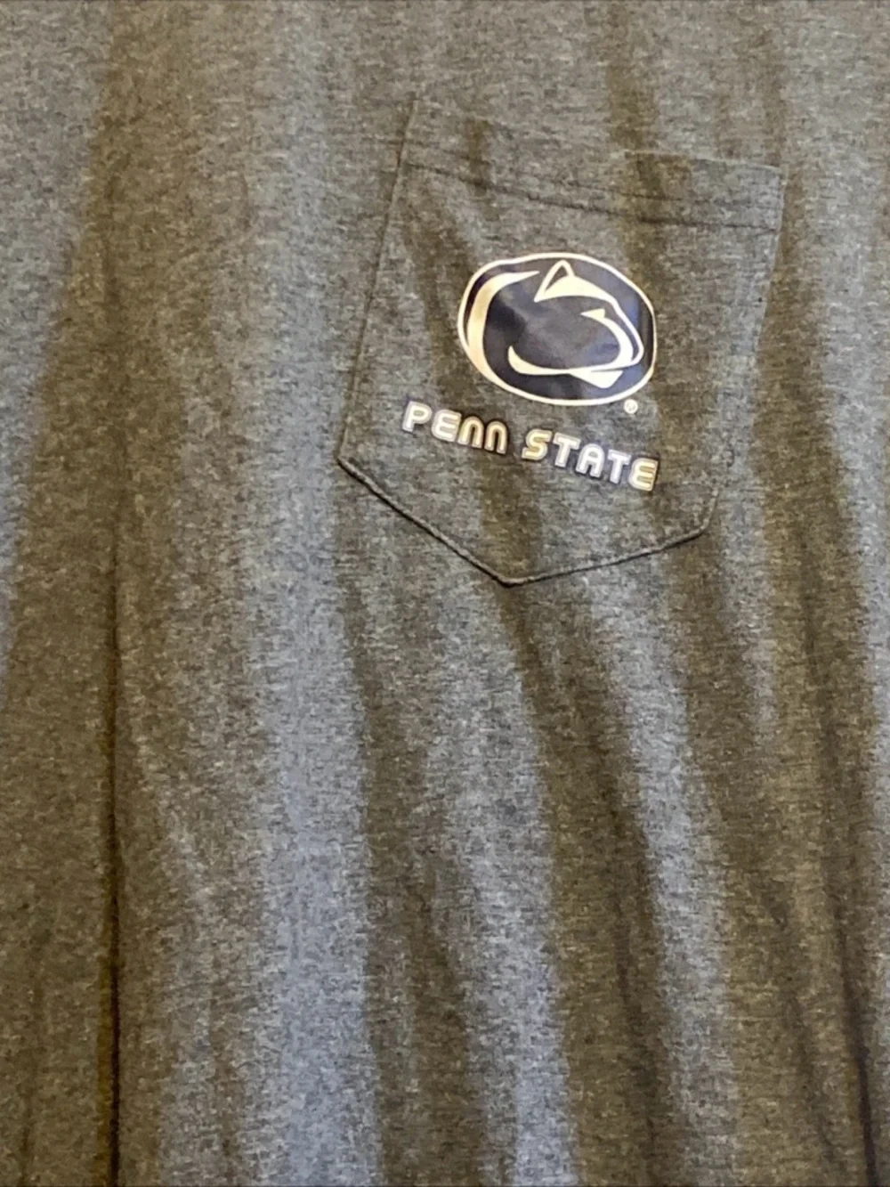 Penn State Nittany Lions NCAA Champion Logo Spell Out Gray Pocket T-Shirt 2XL - Picture 4 of 7